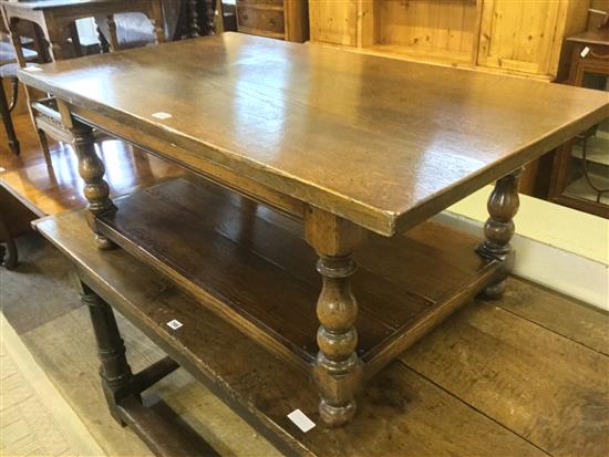 Oak 2 tier coffee table